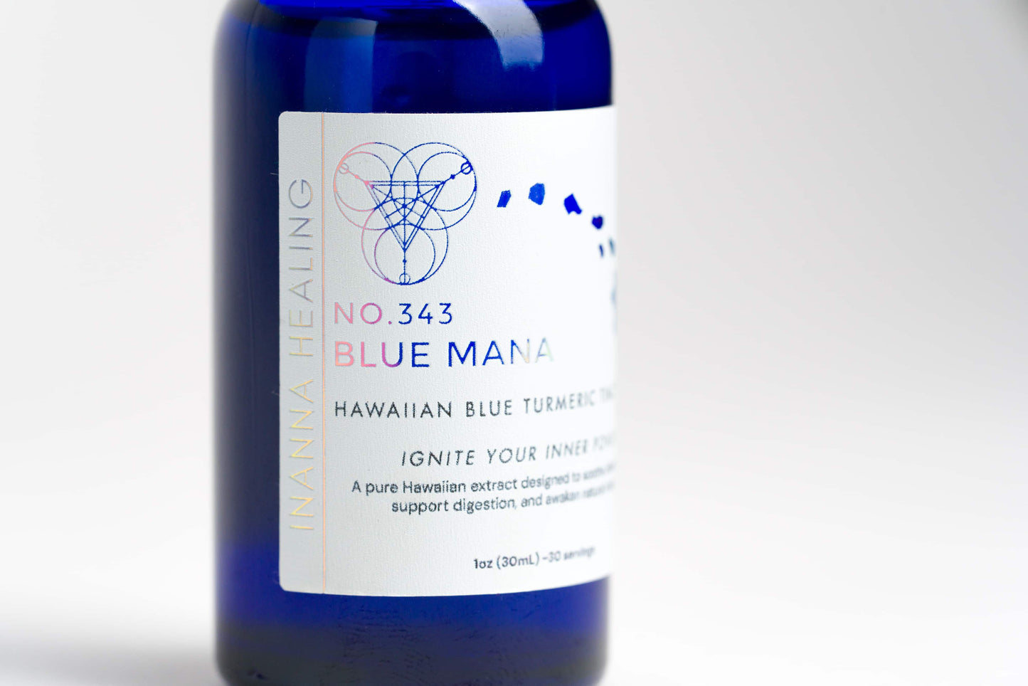 Blue Mana – Hawaiian Blue Turmeric Tincture | Anti-Inflammatory & Digestion Support | Charged by Inanna™